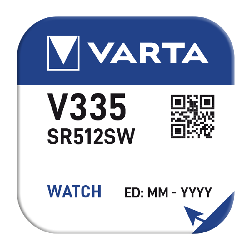 Батарейка Varta 335 (SR512SW) BL1 Silver Oxide 1.55V (1/10/100)