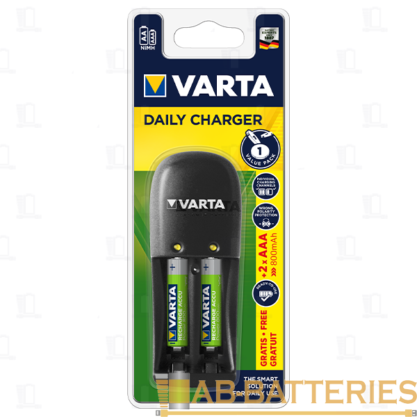 З/У для аккумуляторов Varta Daily Charger (57610) AA/AAA 2 слота +2AAA 800mAh