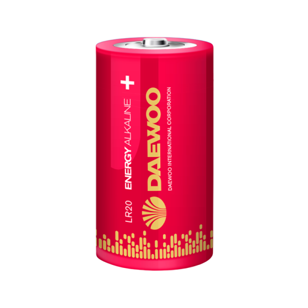 Батарейка Daewoo ENERGY LR20 D BL2 Alkaline 1.5V (2/12/96)