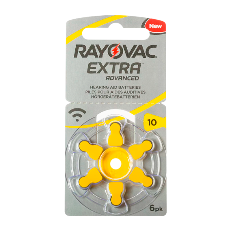 Батарейка Rayovac Extra ZA10 BL6 Zinc Air 1.45V (6/60/600)