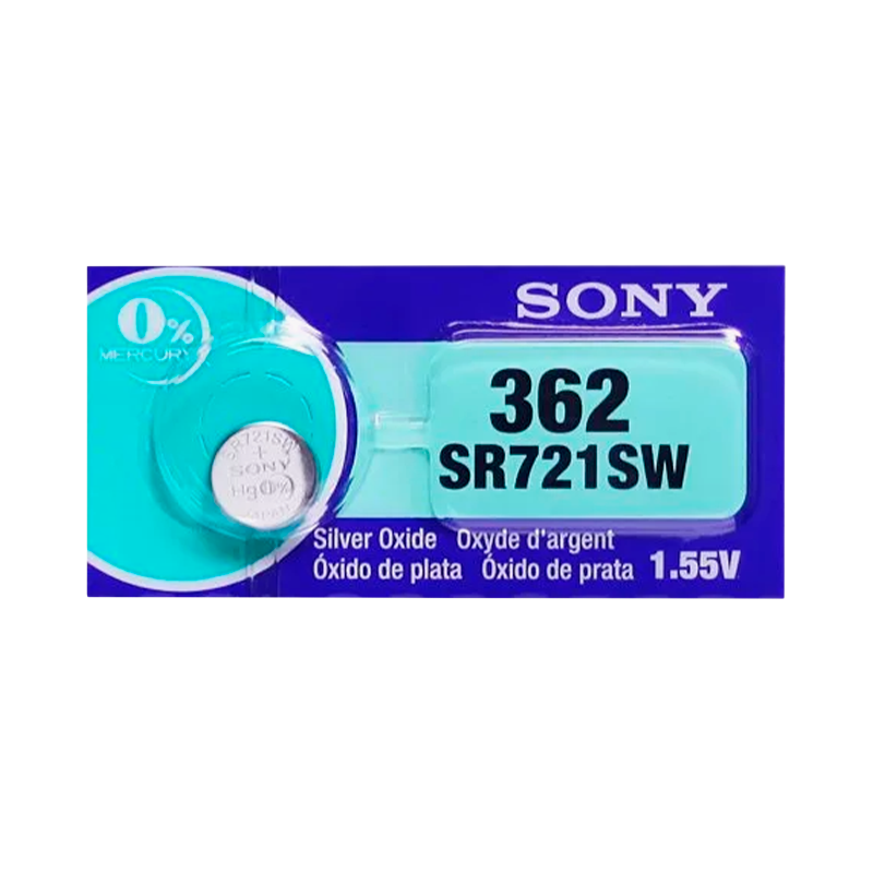 Батарейка Sony 362 (SR721SW) BL1 Silver Oxide 1.55V (10/100/1000)