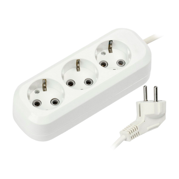 Удлинитель Smartbuy 3р.С/З 16A 5.0м белый (1/40)