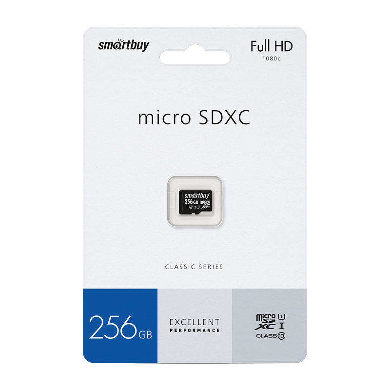 Карта памяти SD Smartbuy Advanced Series 256GB Class10 UHS-I (U3) с адаптером