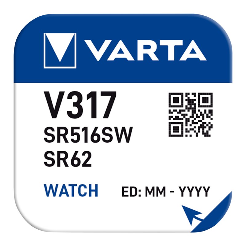 Батарейка Varta 317 (SR516SW) BL1 Silver Oxide 1.55V (1/10/100)
