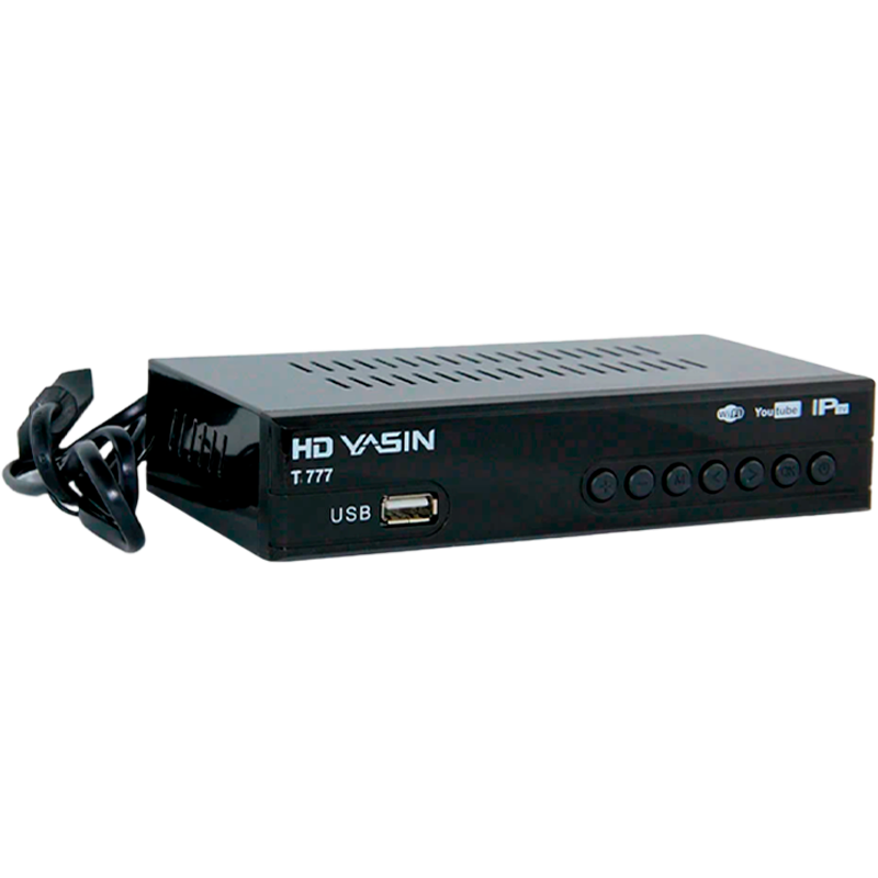 Приставка для цифрового ТВ YASIN T777 DVB-T/T2 металл черный (1/60)