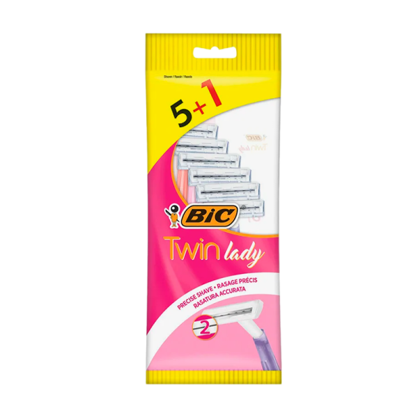 Бритва BIC "Twin Lady" 2 лезвия пластиковая ручка 5+1шт. (1/20)