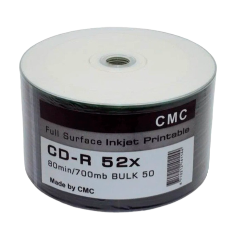 Диск CD-R CMC Full Ink Printable 700MB 52x 50шт. bulk (50/600)