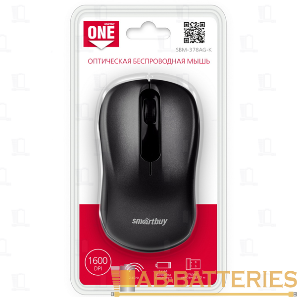 Мышь беспроводная Smartbuy 378AG ONE классическая USB черный (1/40)