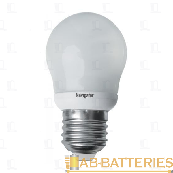 Лампа энергосберегающая Navigator G45 E27 9W 2700К 220-240V шар
