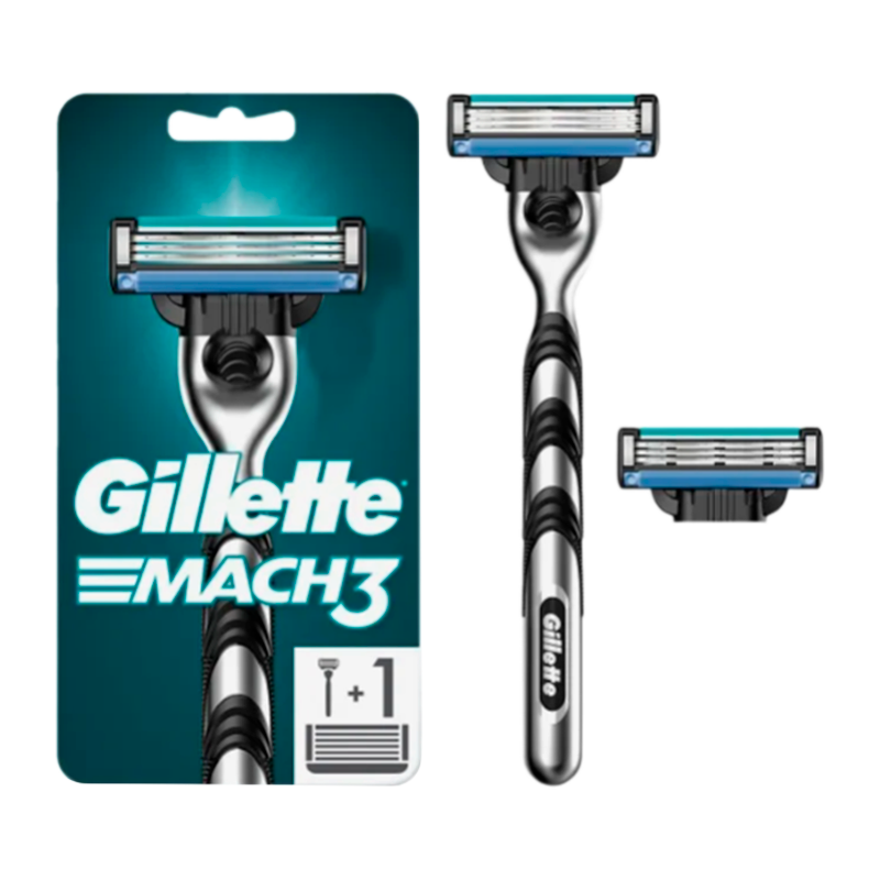 Бритва Gillette MACH3 P&G PROMO 3 лезвия 1 кассета пластиковая ручка ENG (1/6)