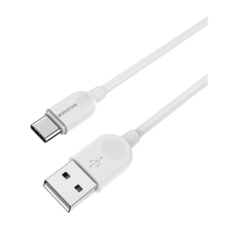 Кабель Borofone BX14 USB (m)-Type-C (m) 3.0м 2.4A ПВХ белый (1/360)