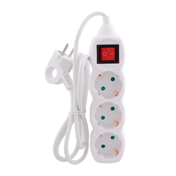 Удлинитель Старт S 3р.С/З 10A 1.5м с выкл. IP20 белый (1/20)