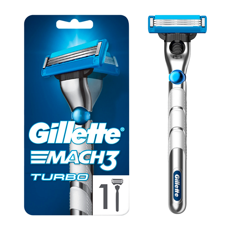 Бритва Gillette MACH3 TURBO 3 лезвия 1 кассета ENG без подставки (1/6)
