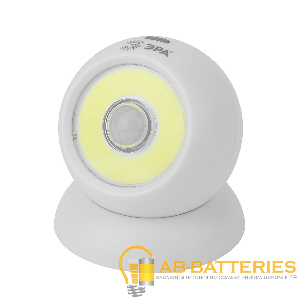 Фонарь пушлайт ЭРА SB-802 Сфера-2 5W COB от батареек белый (1/12/48)