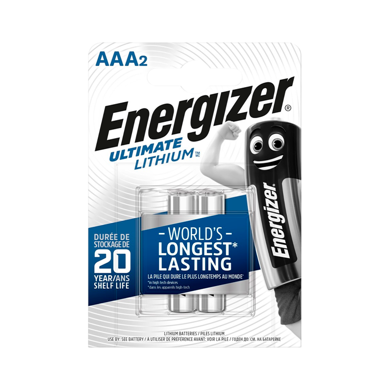 Батарейка Energizer Ultimate FR03 AAA BL2 Lithium 1.5V (2/24)