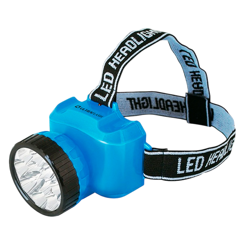 Фонарь налобный Ultraflash LED5361 4W 12LED от батареек 2 режима синий (1/10/60)