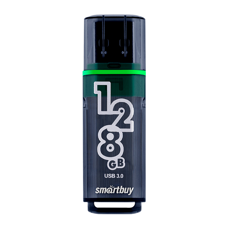 Флеш-накопитель Smartbuy Glossy 128GB USB3.1 пластик серый