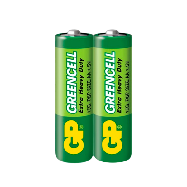 Батарейка GP GreenCell R6 AA Shrink 2 Heavy Duty 1.5V (2/40/1000)