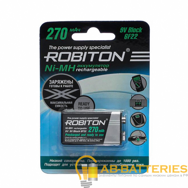 Аккумулятор ROBITON RTU270MH-1 BL1 (1/25/100)