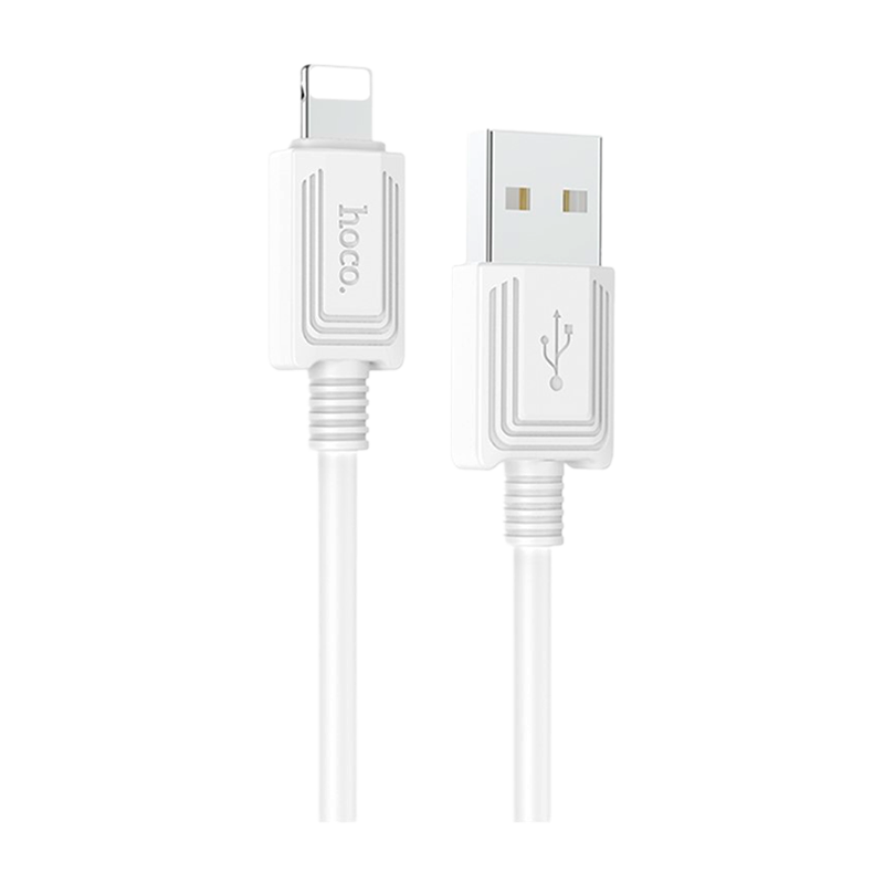 Кабель HOCO X73 USB (m)-Lightning (m) 1.0м 2.4A ПВХ белый (1/31/310)