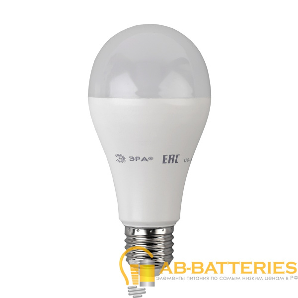 Лампа светодиодная ЭРА A65 E27 19W 6000К 170-265V груша Eco (1/10/100)