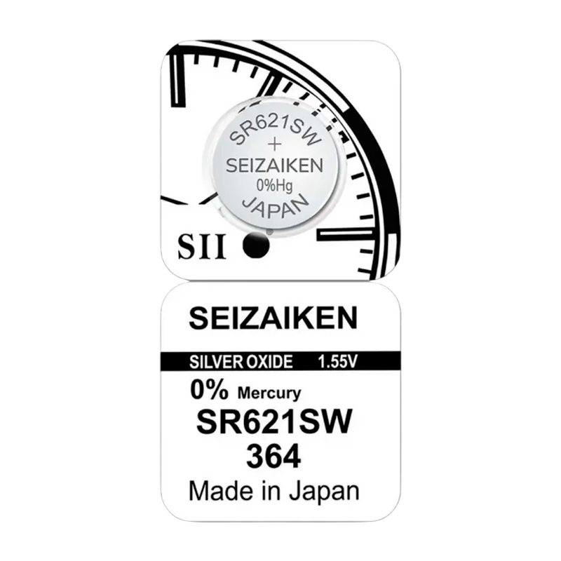 Батарейка SEIZAIKEN 364 (SR621SW) Silver Oxide 1.55V (1/10/100/1000)