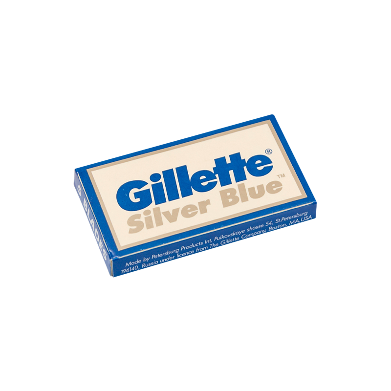 Лезвия Gillette Stainless Silver Blue двустронние 5шт в упаковке, цена за 1 лезвие (5/100/1200)