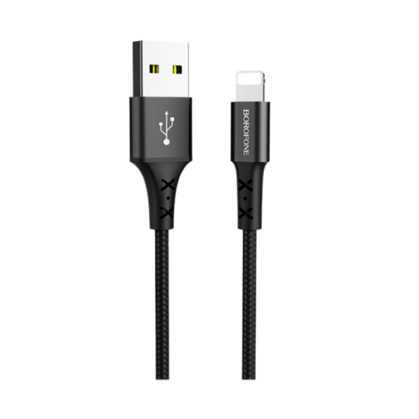 Кабель Borofone BX20 USB (m)-Lightning (m) 1.0м 2.0A нейлон черный (1/648)
