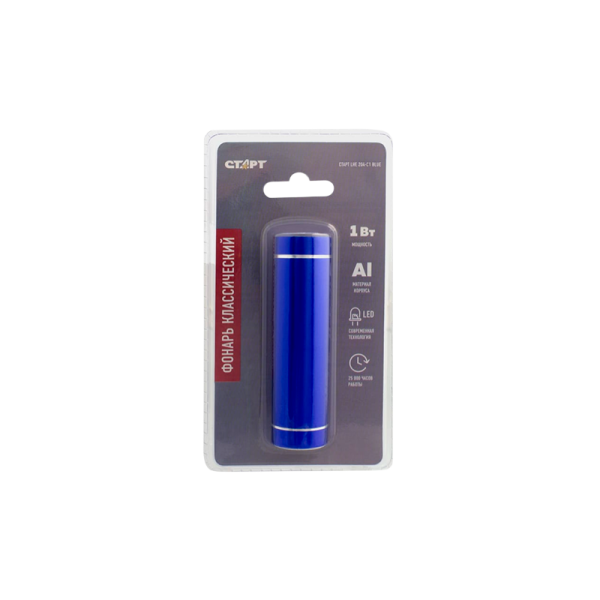 Фонарь светодиодный Старт LHE 204-C1 3W 1LED от батареек синий
