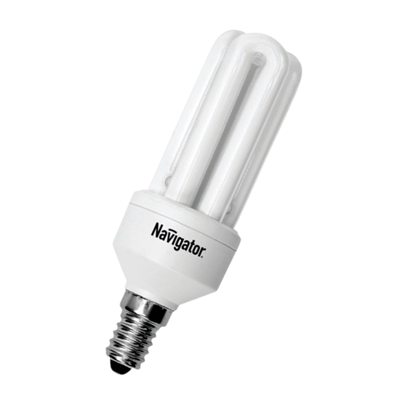 Лампа люминесцентная Navigator 3U E14 11W 4000К 220-240V U-образная (1/12/60)