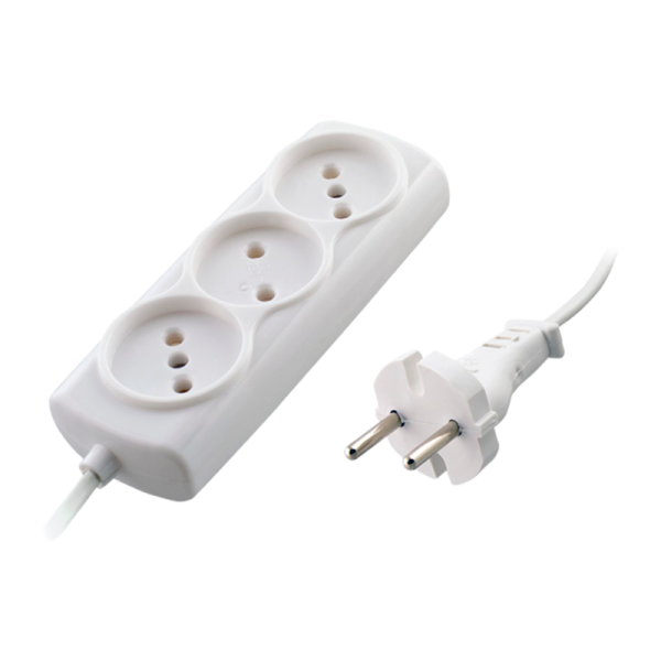 Удлинитель Старт 3р.Б/З 6A 1.5м ШВВП 2x0.75мм² белый (1/15)