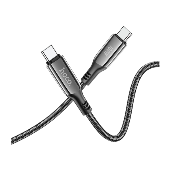 Кабель HOCO S51 Type-C (m)-Type-C (m) 1.2м 3.0A 100W нейлон черный (1/16/160)