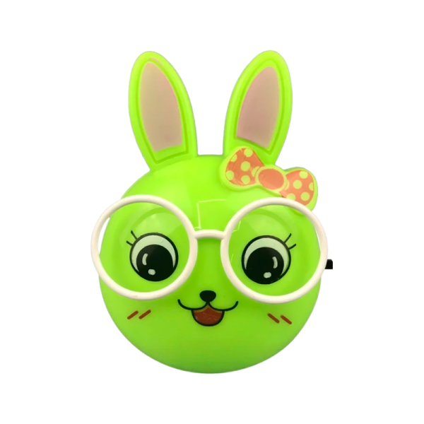 Ночник Camelion NL-241 "Зайцы очкарики" 1LED 0.5W 4.5V в розетку зеленый (1/24/72)