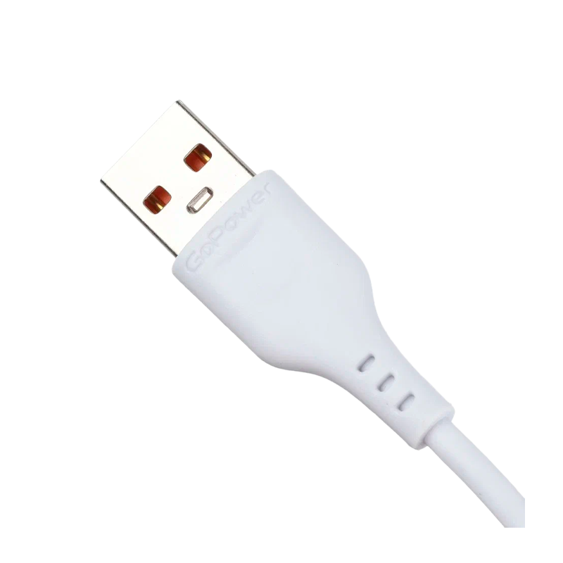 *Кабель GoPower GP01T-2M USB (m)-Type-C (m) 2.0м 2.4A белый (1/200/800) 