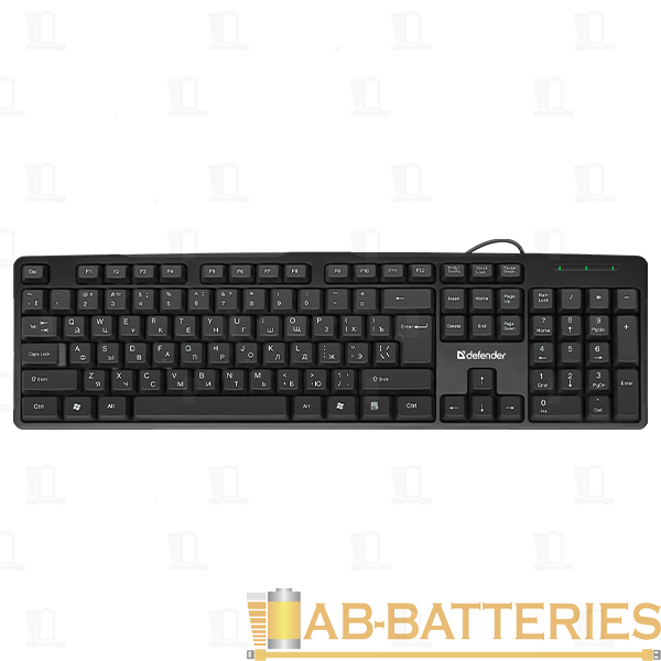 Клавиатура проводная Defender HB-440 Next классическая USB 1.8м черный (1/20)