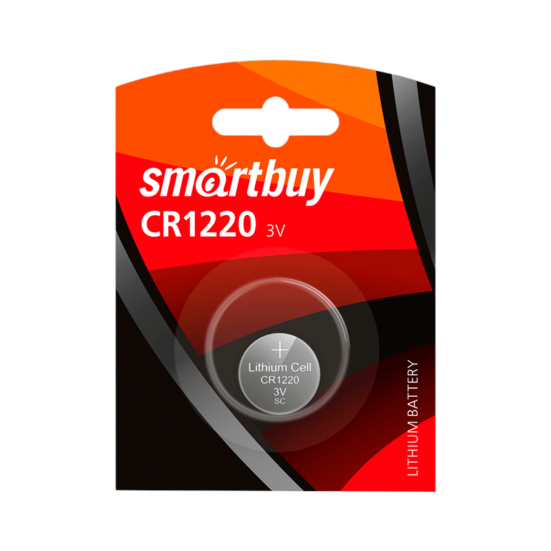 Батарейка Smartbuy CR1220 BL1 Lithium 3V (1/12/720)