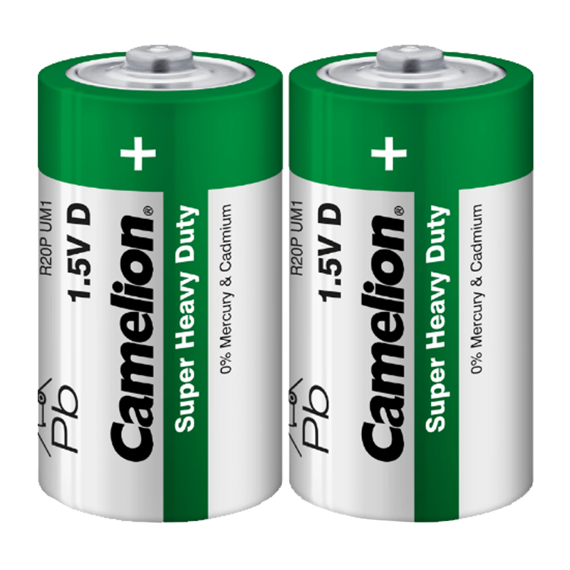 Батарейка Camelion Super R20 D Shrink 2 Heavy Duty 1.5V (2/12/144)