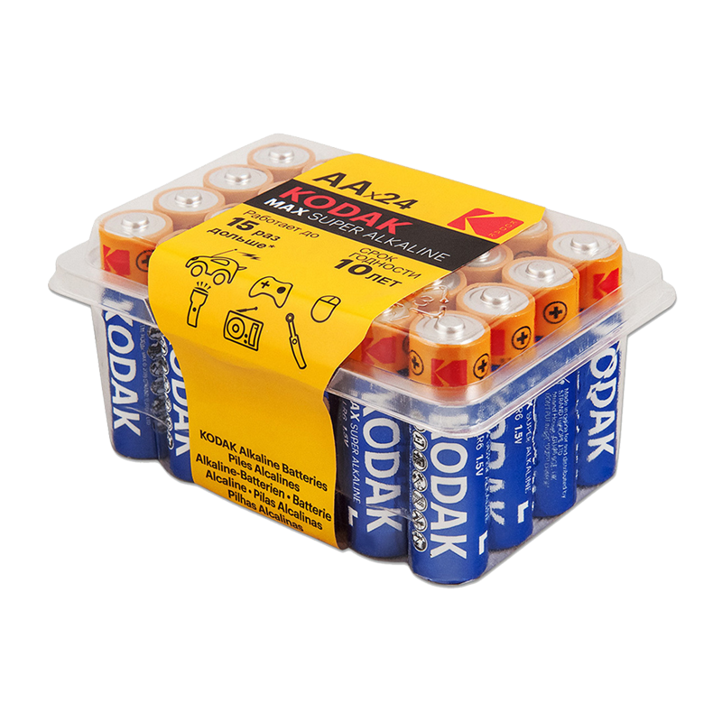 Батарейка Kodak MAX LR6 AA BOX24 Alkaline 1.5V (24/480/19200)