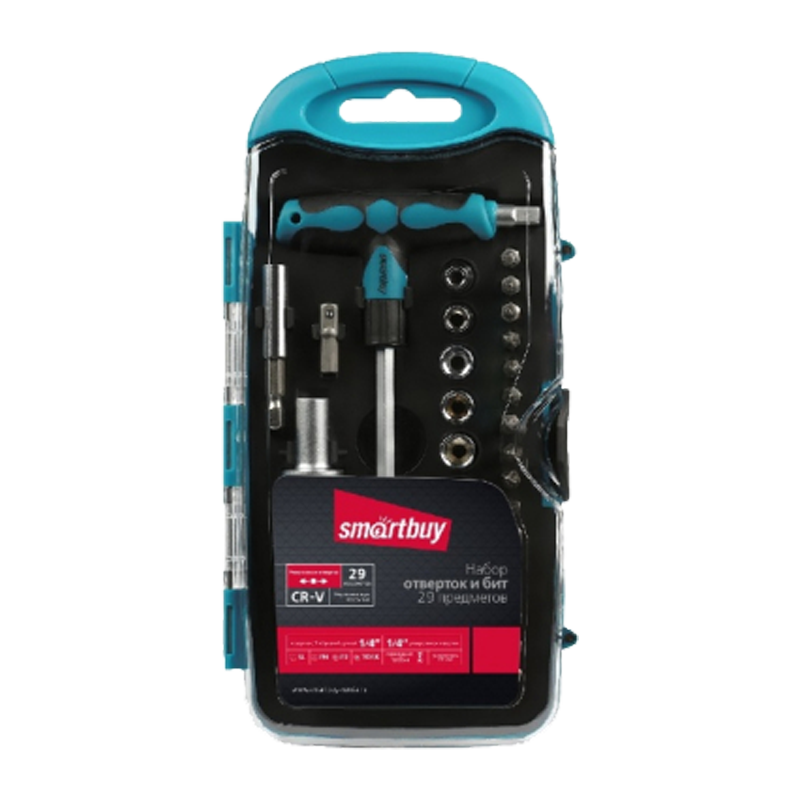Отвертка Smartbuy ONE Tools с набором насадок 29 предметов CR-V (1/24)