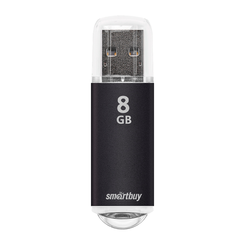 Флеш-накопитель Smartbuy V-Cut 8GB USB2.0 пластик черный