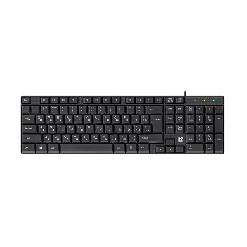Клавиатура проводная Defender SB-720 Accent классическая USB 1.25м черный (1/20)