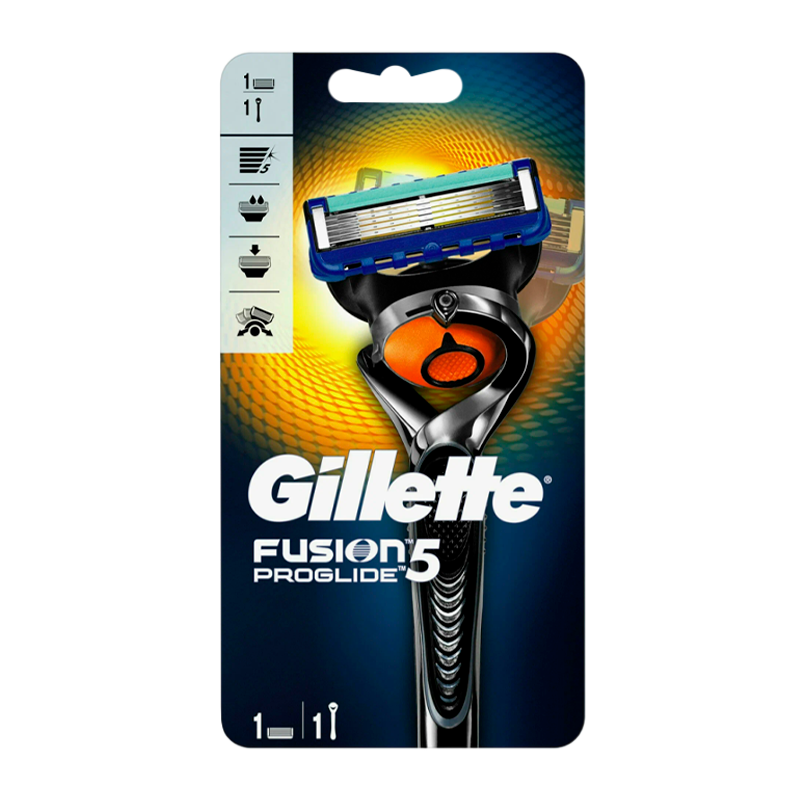 Бритва Gillette FUSION Proglide FLEXBALL 5 лезвий 1 кассета прорезиненная ручка ENG (1/6)
