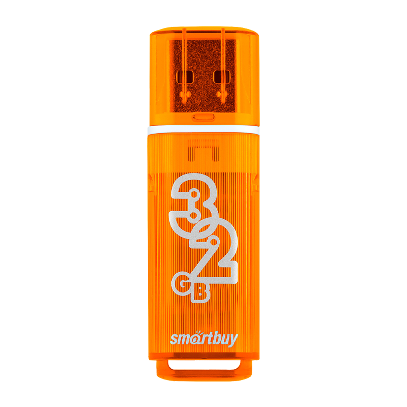 Флеш-накопитель Smartbuy Glossy 32GB USB2.0 пластик оранжевый