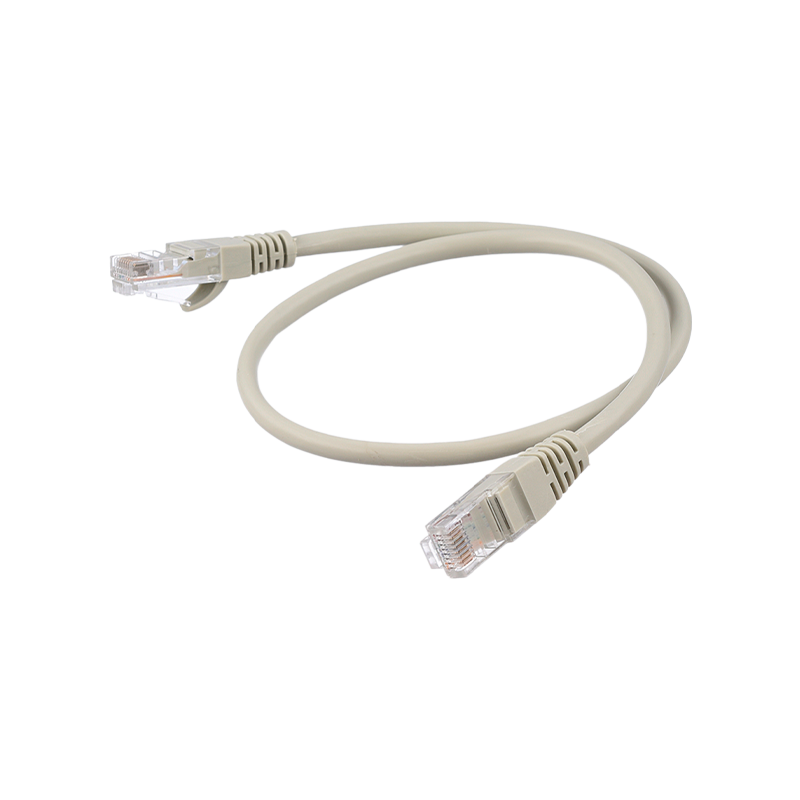 Патч-корд GoPower RJ-45 (m)-RJ-45 (m) 0.5м кат.5е ПВХ 26AWG CCA серый Premium Zip-Lock c подвесом