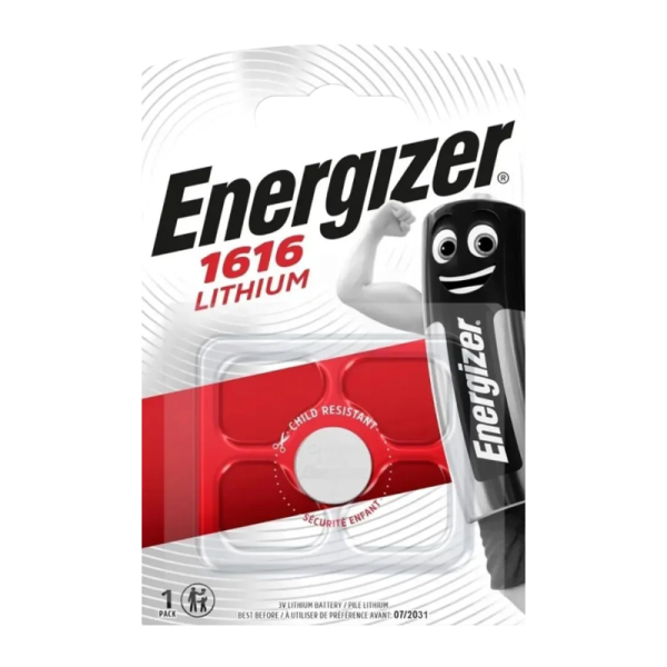Батарейка Energizer CR1616 BL1 Lithium 3V (1/10/140)