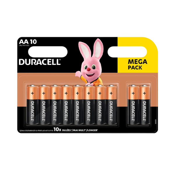 Батарейка Duracell Basic LR6 AA BL10 Alkaline 1.5V (10/80)