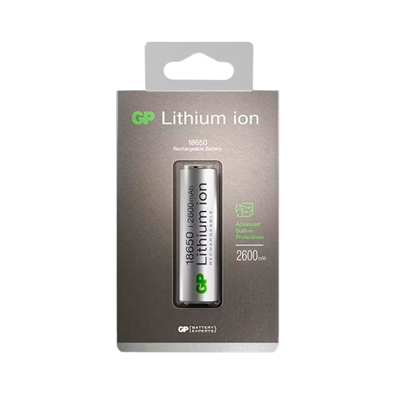 Аккумулятор Li-ion GP 18650 BL1 2600mAh с защитой (1/6/60)