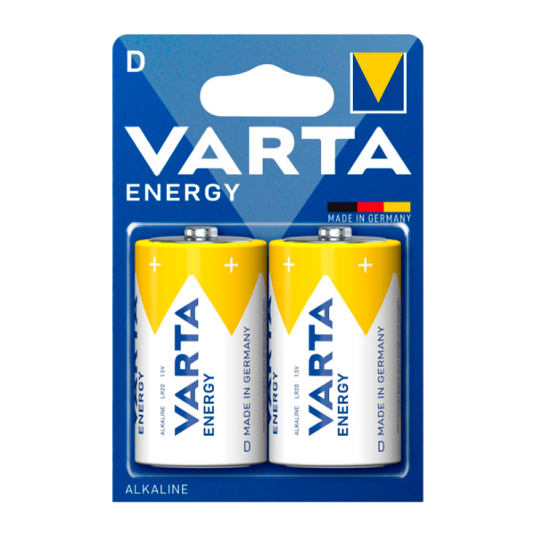 Батарейка Varta ENERGY LR20 D BL2 Alkaline 1.5V (4120) (2/20/100)