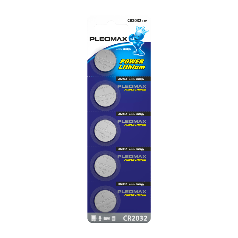 Батарейка Pleomax CR2032 BL5 Lithium 3V (5/100/2000/60000)