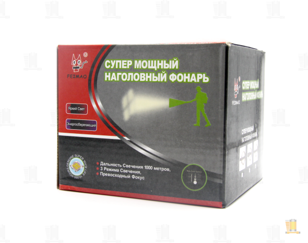 Фонарь налобный Без бренда FA-F39-P100 COB от аккумулятора 3 режима+ZOOM черный